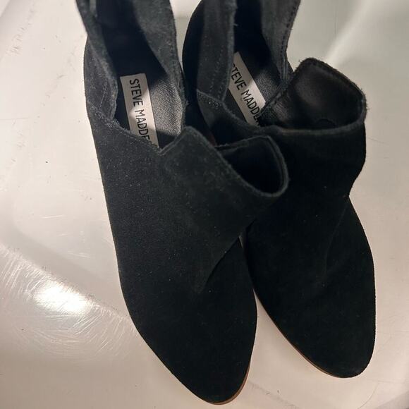 Steve Madden Ankle Black Lancaster Leather Boots Womens 7.5 - Picture 4 of 6